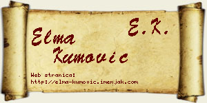 Elma Kumović vizit kartica